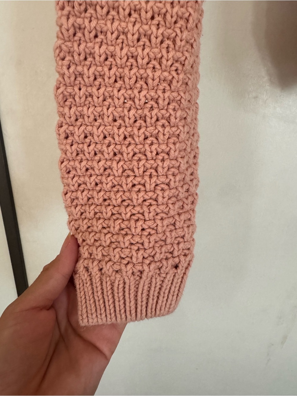 Universal Thread Pink Crewneck Open Stitch Sweater - Picture 2 of 3